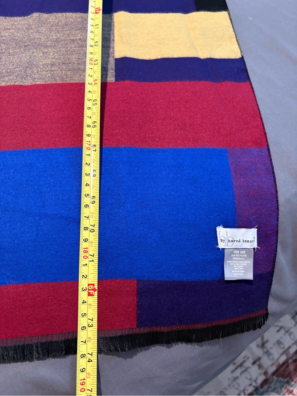 Harvé Benard Colorblock Scarf - Picture 7 of 9